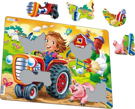 BM7 - På gården: Traktor kappkjører med en gris