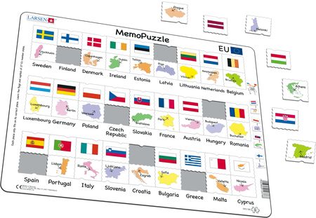 GP2 - MemoPuzzle: Navn, flagg og hovedsteder til 27 EU-land