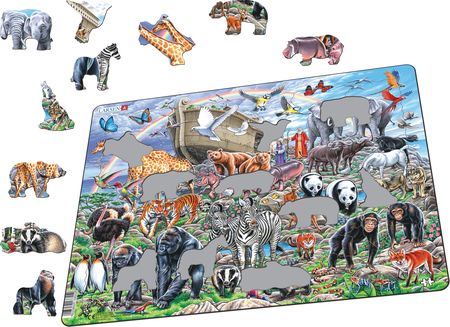 HL10 - Noahs ark med dyr fra hele verden på fjellet Ararat