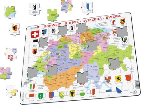 K43 - Switzerland Political Map