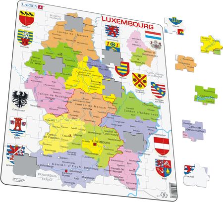 K77 - Luxembourg Political Map