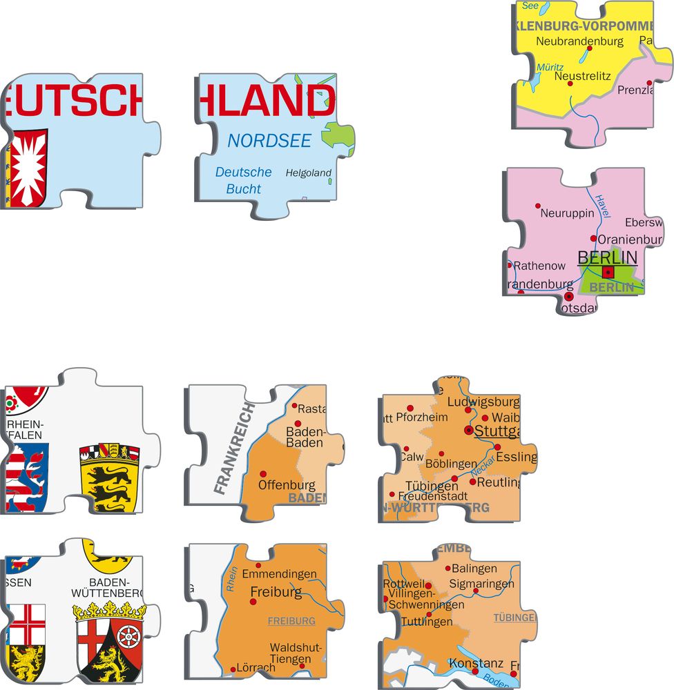 A11 - Germany Political Map (Illustrative image 2) A11 - Germany Political Map (Illustrative image 2)