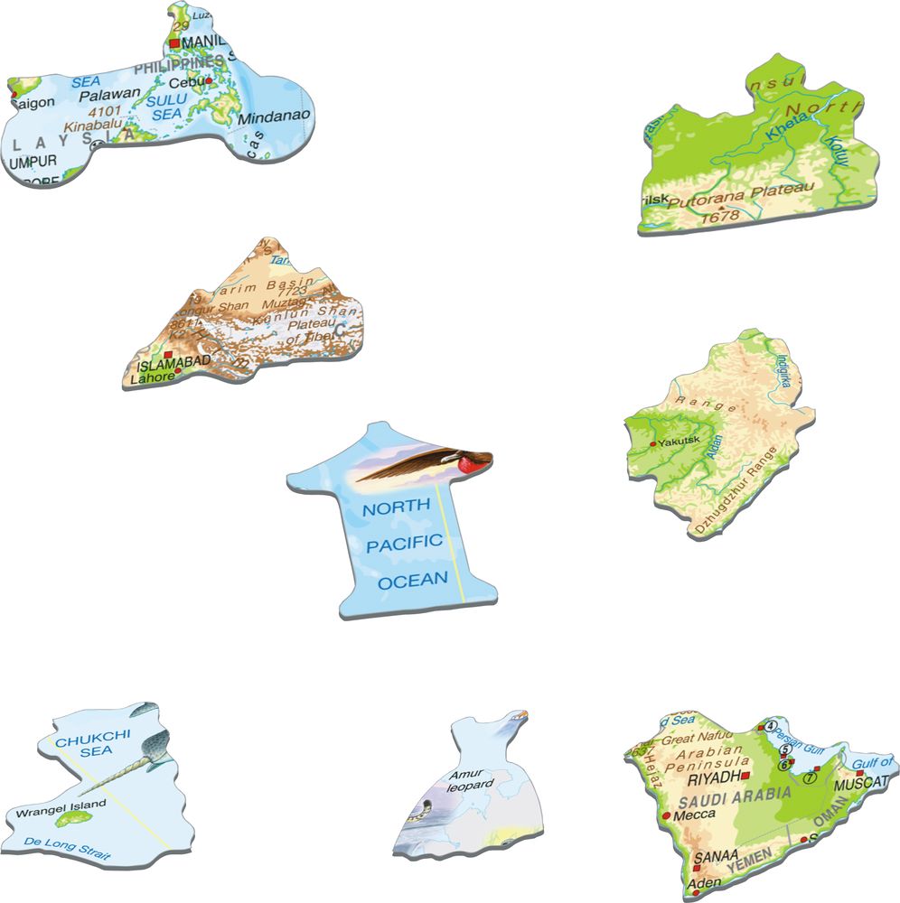 A30 - Asia, topografisk kart (Illustrasjonsbilde 2) A30 - Asia, topografisk kart (Illustrasjonsbilde 2)