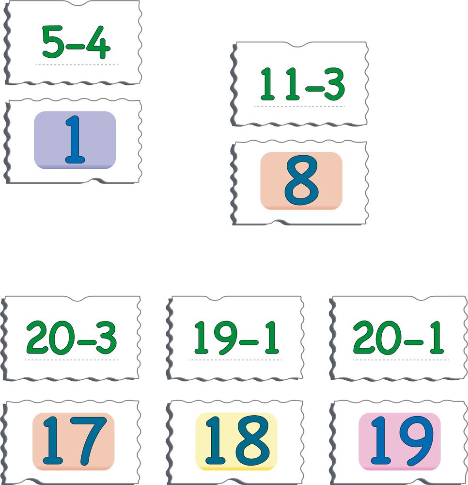 GP8 - MemoPuzzle: Subtraksjon med tall fra 0 til 20 (Illustrasjonsbilde 2) GP8 - MemoPuzzle: Subtraksjon med tall fra 0 til 20 (Illustrasjonsbilde 2)
