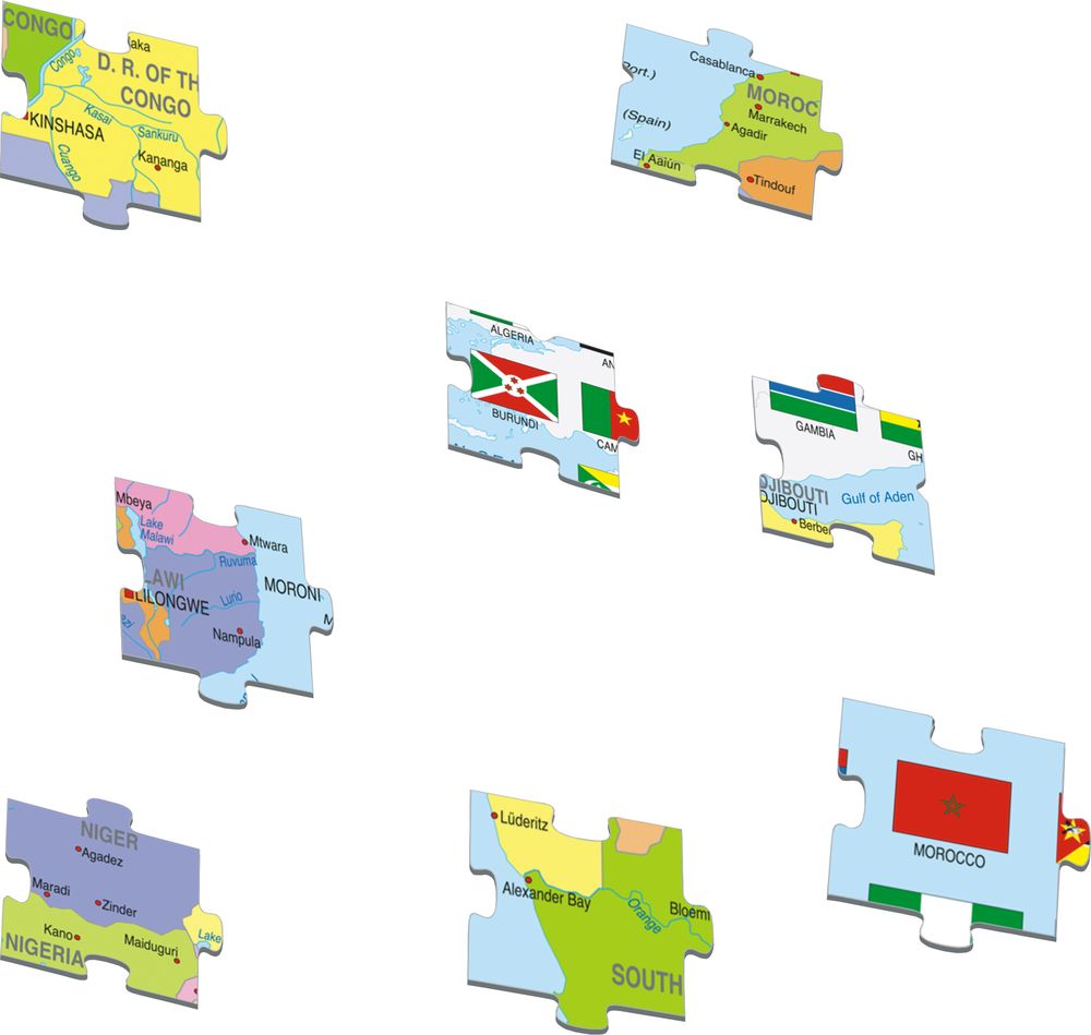 K13 - Afrika, politisk kart (Illustrasjonsbilde 2) K13 - Afrika, politisk kart (Illustrasjonsbilde 2)