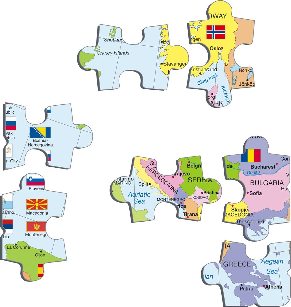K2 - Europe Political Map (Illustrative image 2) K2 - Europe Political Map (Illustrative image 2)