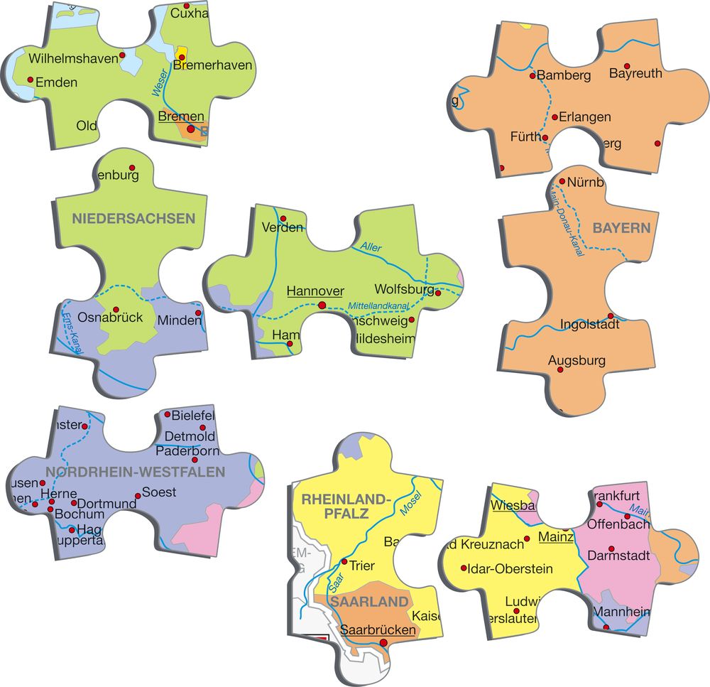 K21 - Germany Political Map (Illustrative image 2) K21 - Germany Political Map (Illustrative image 2)