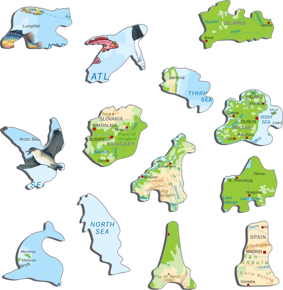 K70 - Europe Topographic  Map (Illustrative image 2) K70 - Europe Topographic  Map (Illustrative image 2)