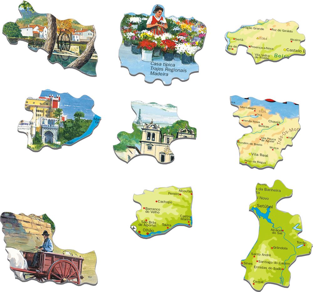 K71 - Portugal - Kart, severdigheter og attraksjoner (Illustrasjonsbilde 2) K71 - Portugal - Kart, severdigheter og attraksjoner (Illustrasjonsbilde 2)