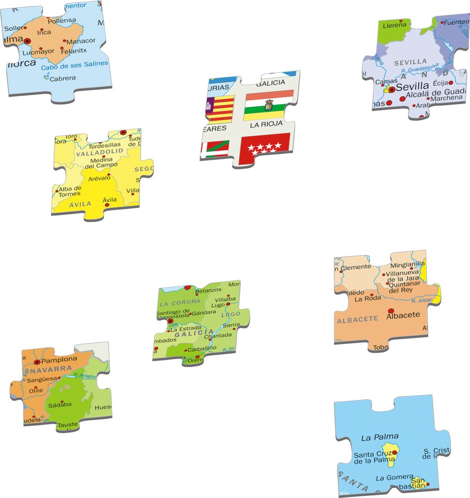 K85 - Spain Political Map (Illustrative image 2) K85 - Spain Political Map (Illustrative image 2)