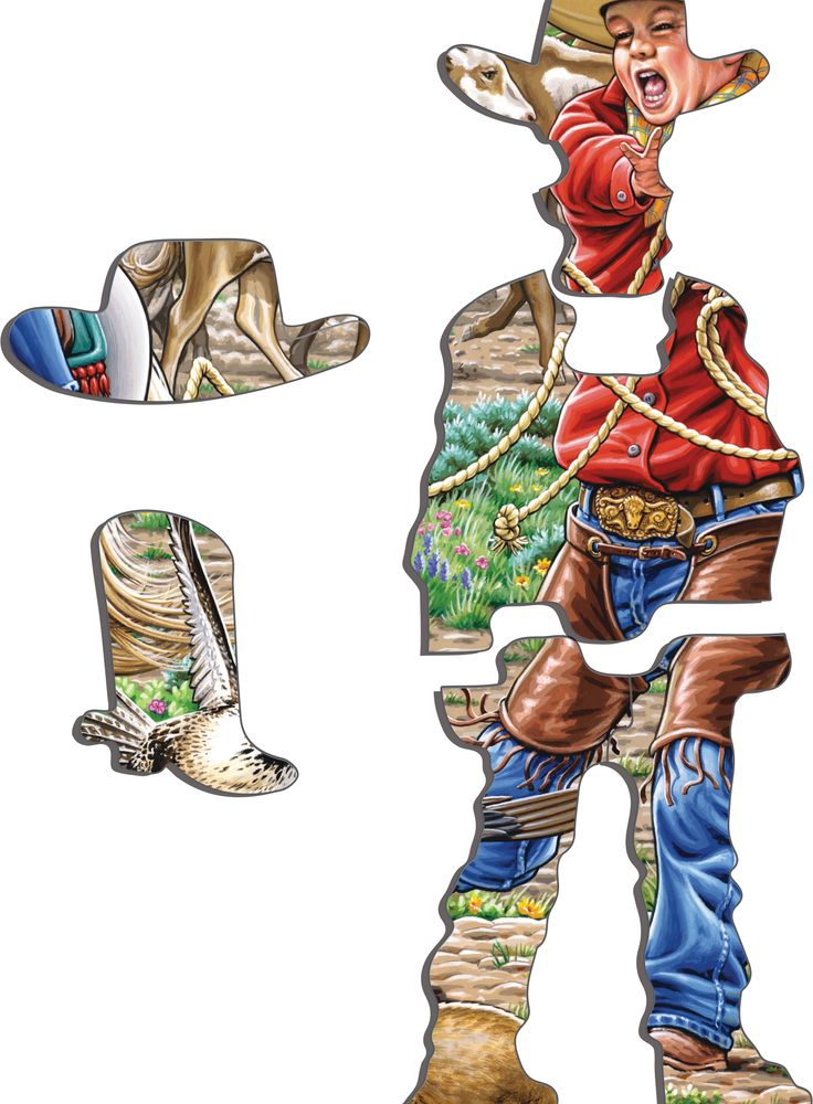 PG11 - Cowgirl and Cowboy with lasso (Illustrative image 2) PG11 - Cowgirl and Cowboy with lasso (Illustrative image 2)