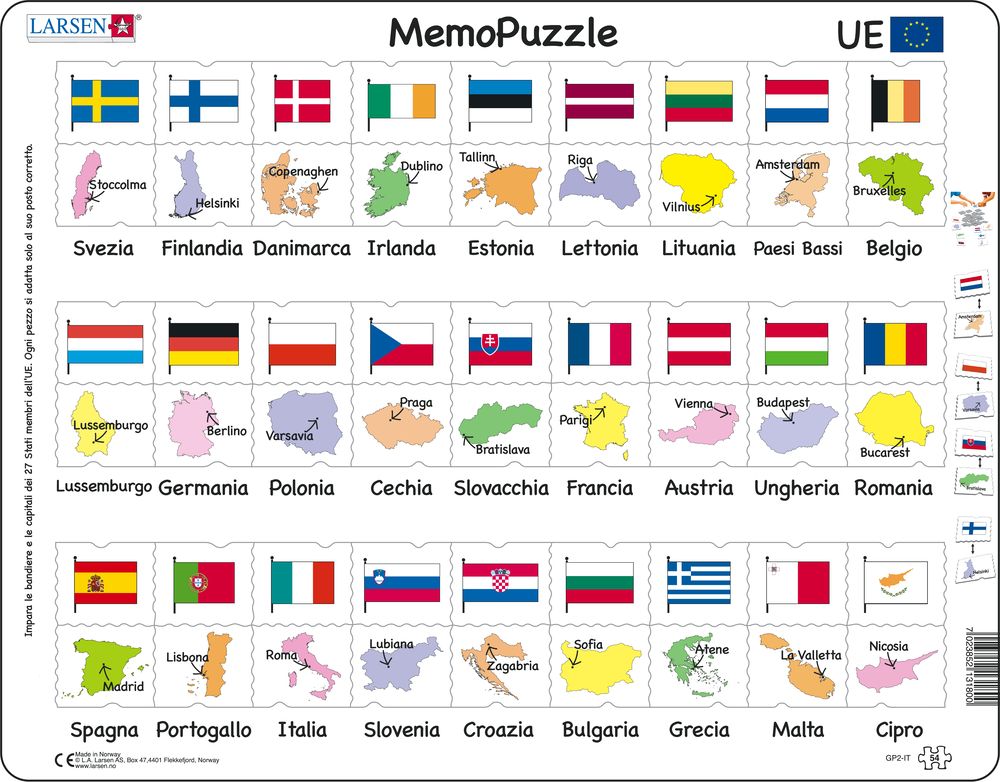 GP2 - MemoPuzzle: Names, Flags and Capitals of 27 EU Member States (Italian) GP2 - MemoPuzzle: Names, Flags and Capitals of 27 EU Member States (Italian)