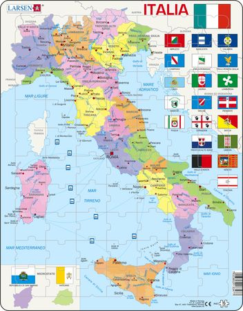 A42 - Italia, politisk kart puslespill