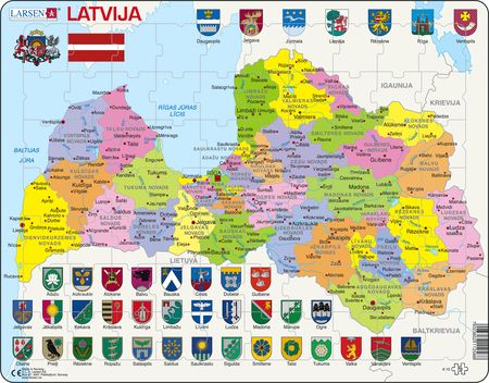 A10 - Latvia, political map