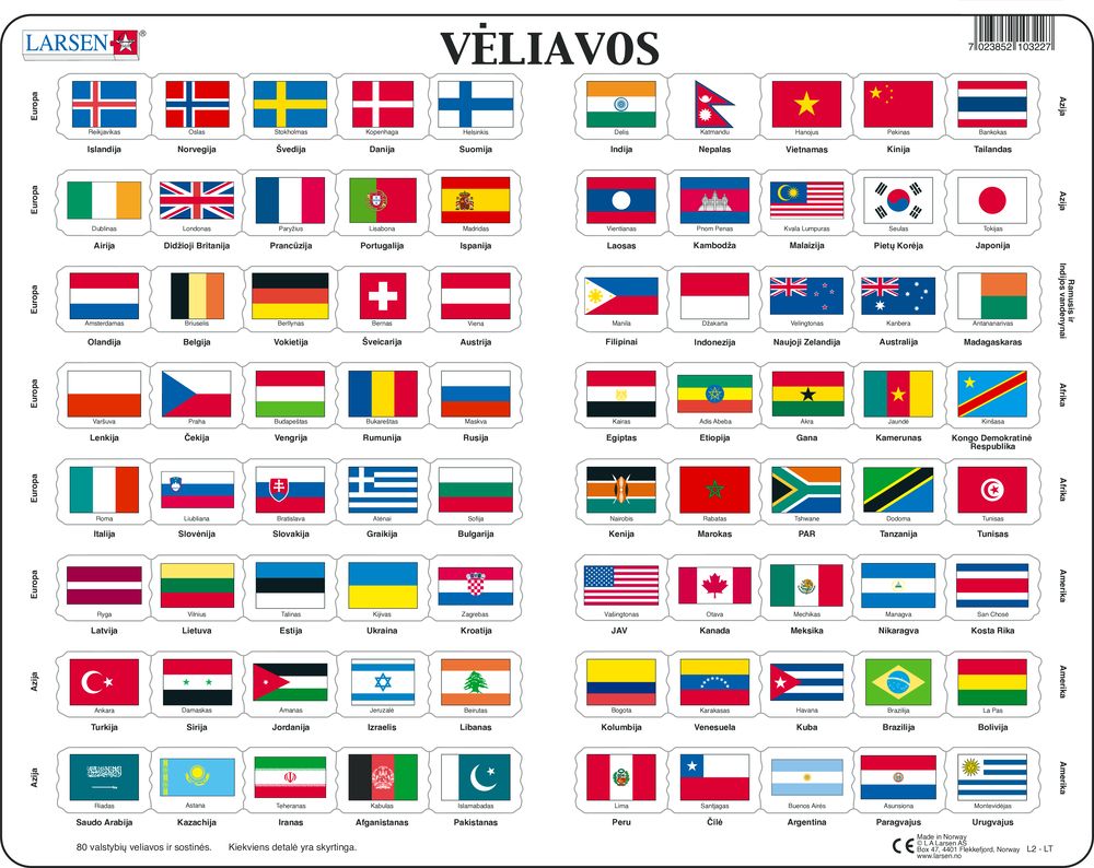 L2 - Flagg-Pussel (Litauisk) L2 - Flagg-Pussel (Litauisk)