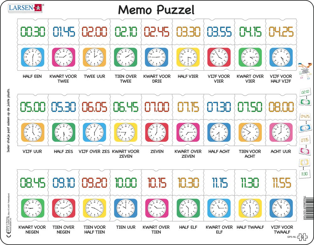 GP5 - MemoPuzzle: Learn the Clock (Dutch) GP5 - MemoPuzzle: Learn the Clock (Dutch)