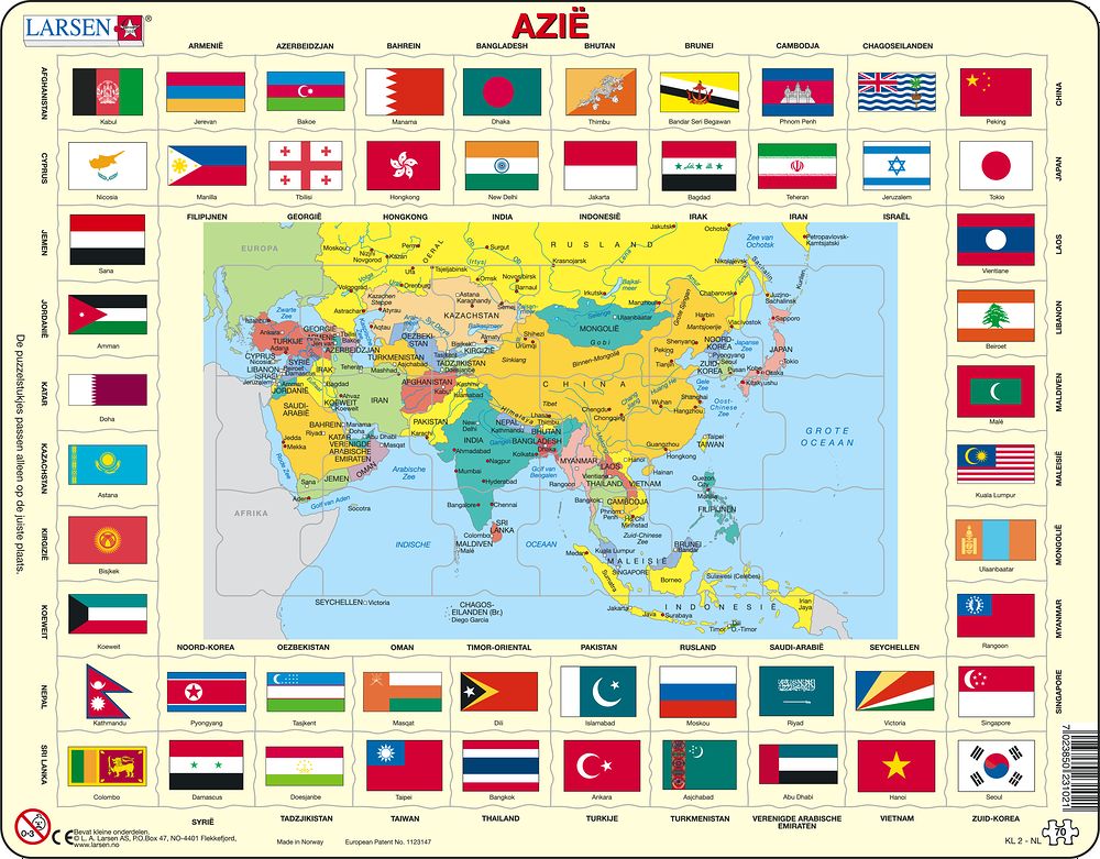 KL2 - Map/Flag - Asia (Dutch) KL2 - Map/Flag - Asia (Dutch)