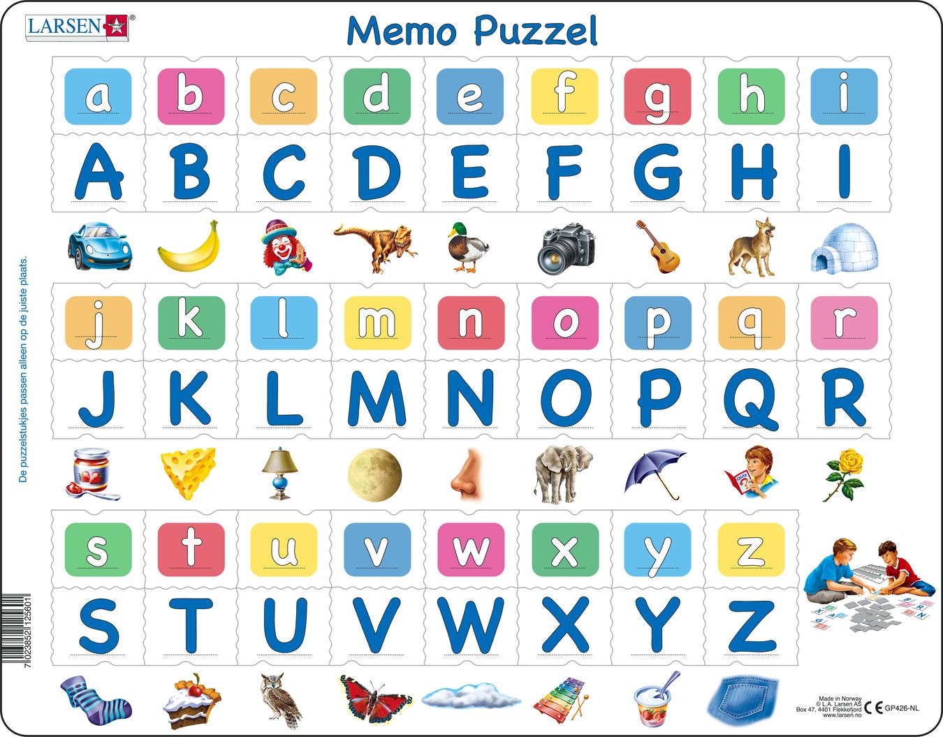 GP426 - MemoPuzzle: Alfabetet med 26 store og små bokstaver :: Lesing ...