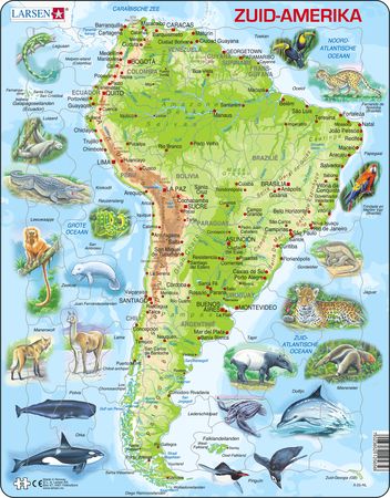 A25 - South America Topographic Map