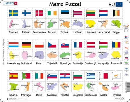 GP2 - MemoPuzzle: Navn, flagg og hovedsteder til 27 EU-land