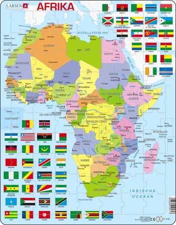 K13 - Afrika, politisk kart