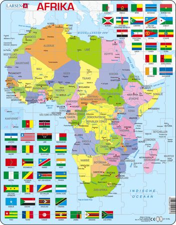 K13 - Afrika, politisk kart