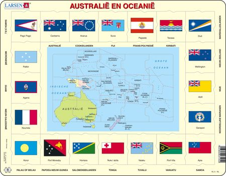 KL5 - Kart/flagg - Australia og Oseania