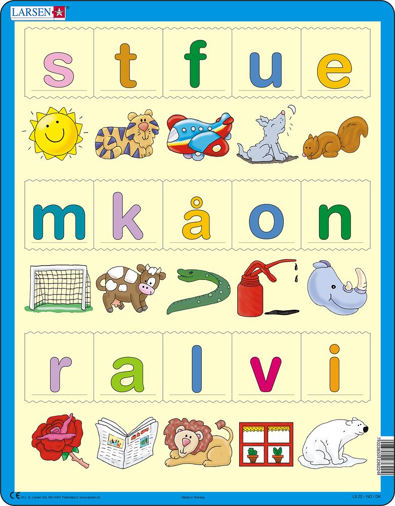 LS22 - Learn the letters (lower cases) (Norwegian)