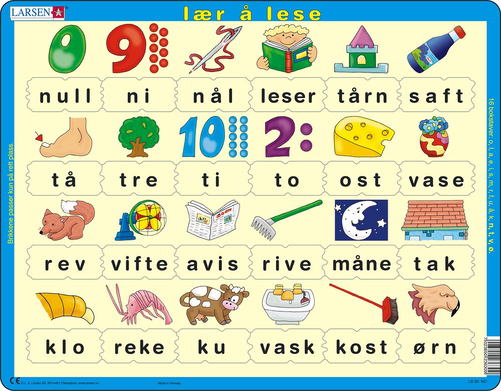 LS30 - Learn to read (lower cases) (Norwegian)
