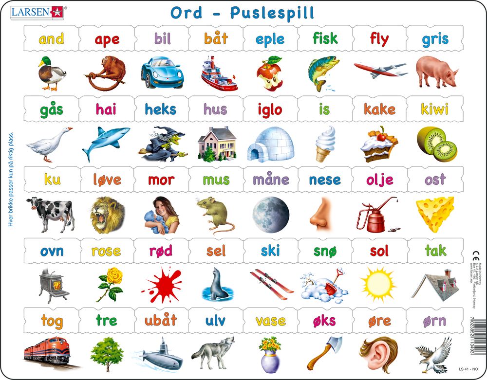 LS41 - Lær å lese: Enkle ord med 23 små bokstaver (Norsk) LS41 - Lær å lese: Enkle ord med 23 små bokstaver (Norsk)