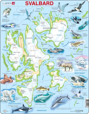 A1 - Svalbard Fysisk med Dyr