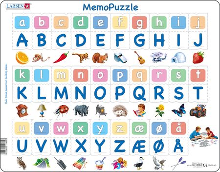 GP429 - MemoPuzzle: Alfabetet med 29 store og små bokstaver