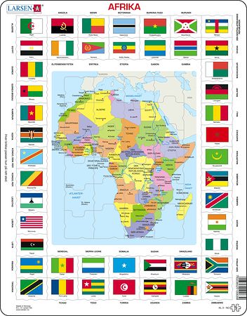 KL3 - Kart/flagg Afrika