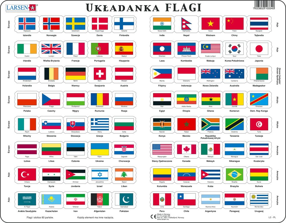 L2 - Flagg-Pussel (Polsk) L2 - Flagg-Pussel (Polsk)