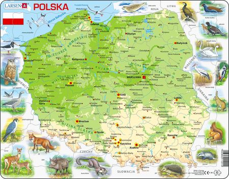 K98 - Polen, topografisk kart