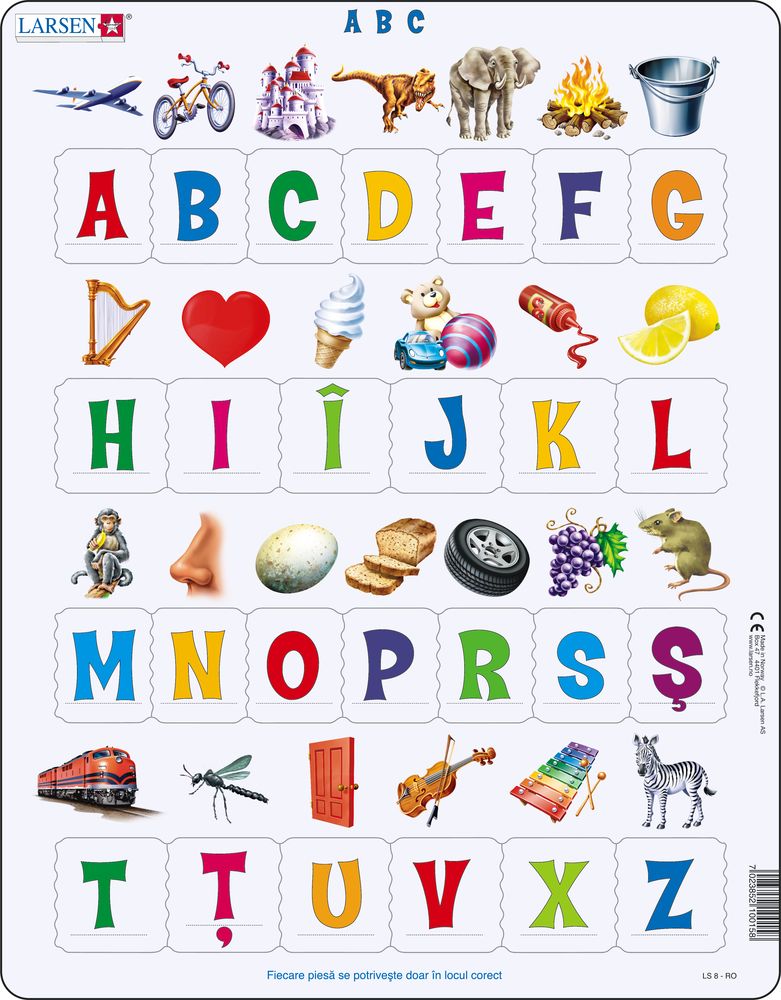 LS826 - Learn the Alphabet: 26 Upper Case Letters (Romania) LS826 - Learn the Alphabet: 26 Upper Case Letters (Romania)