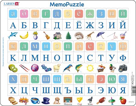 GP433 - MemoPuzzle: Alfabetet med 33 store og små bokstaver