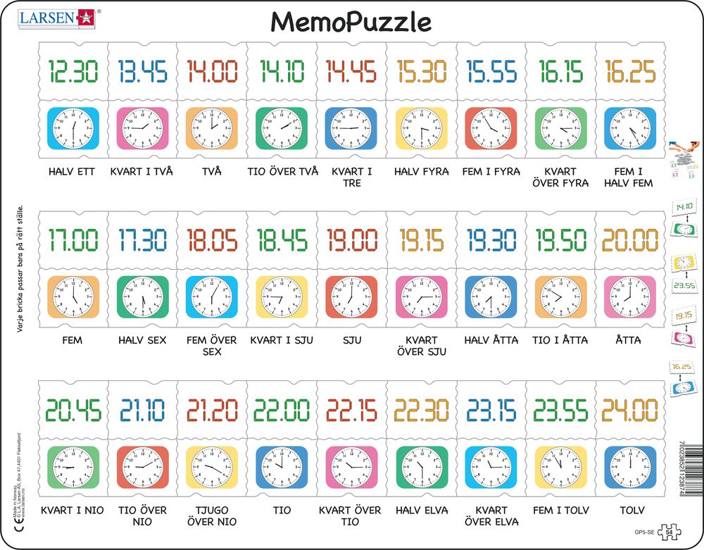 GP5 - MemoPuzzle: Learn the Clock (Swedish) GP5 - MemoPuzzle: Learn the Clock (Swedish)