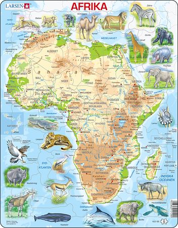 A22 - Africa Topographic Map