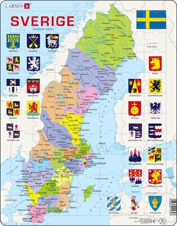 A7 - Sverige, politisk kart