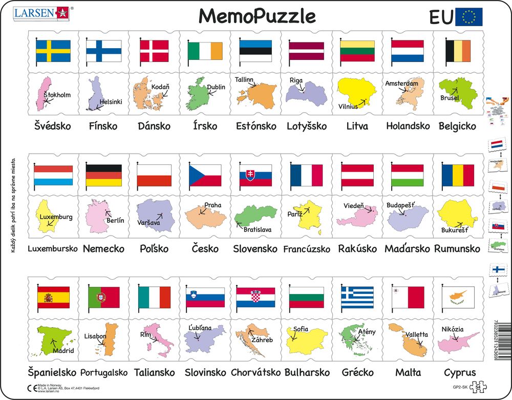 GP2 - MemoPuzzle: Names, Flags and Capitals of 27 EU Member States (Slovak) GP2 - MemoPuzzle: Names, Flags and Capitals of 27 EU Member States (Slovak)