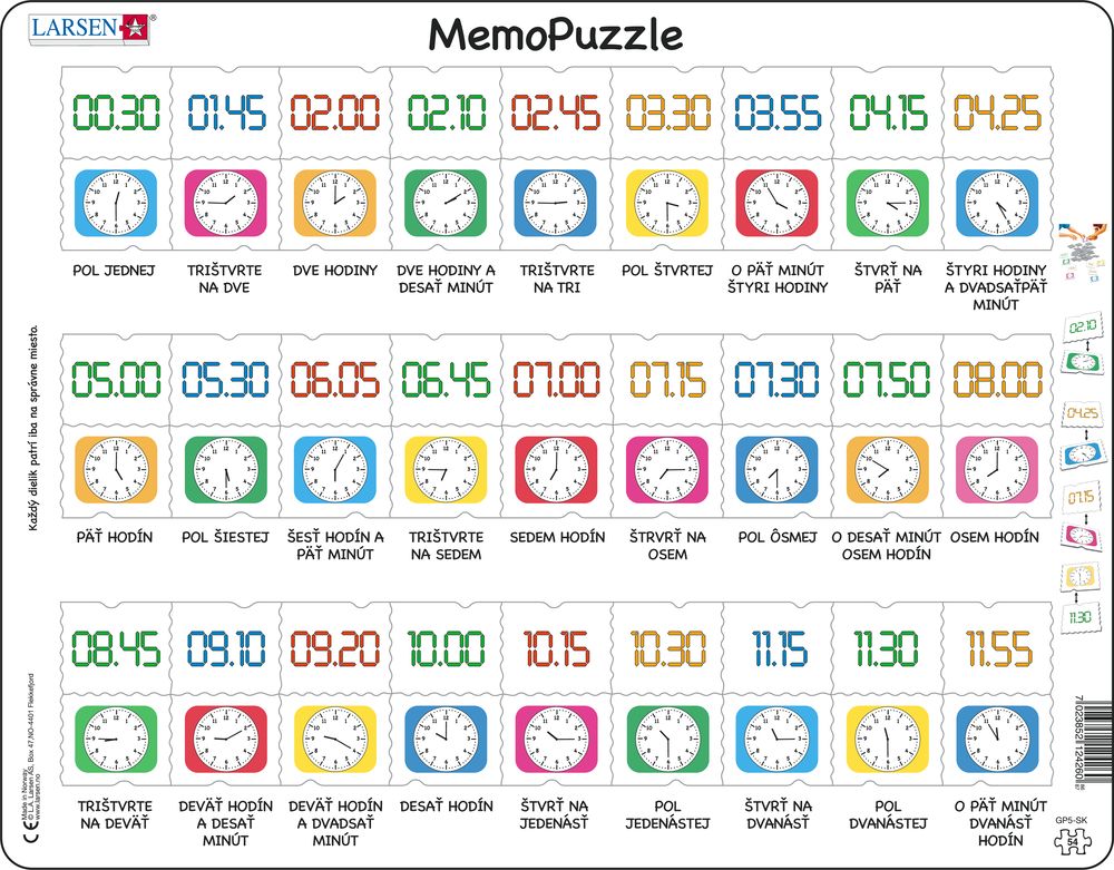 GP5 - MemoPuzzle: Learn the Clock (Slovak) GP5 - MemoPuzzle: Learn the Clock (Slovak)