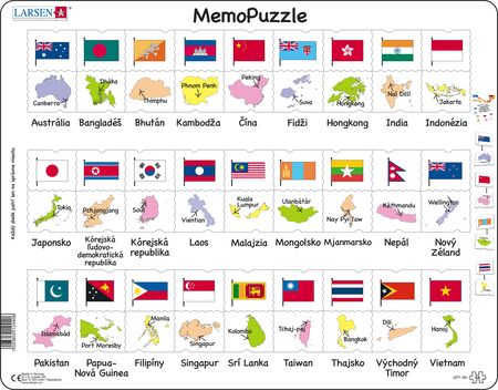 GP7 - MemoPuzzle: Names, Flags and Capitals of 27 Countries in Asia and the Pacific