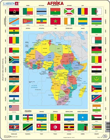 KL3 - Kart/flagg Afrika