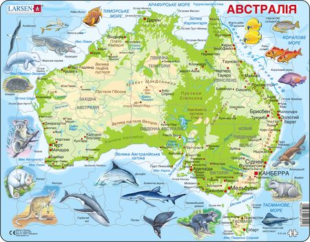 A31 - Australia, topografisk kart