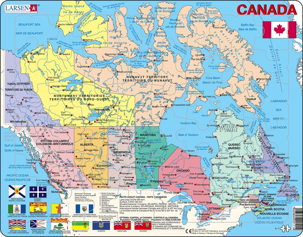 K11 - Canada :: Maps of countries :: Puzzles :: Larsen Puzzles