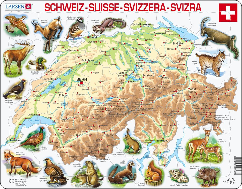 K51 - Switzerland Physical w/animals (Multilingual (German/French)) K51 - Switzerland Physical w/animals (Multilingual (German/French))