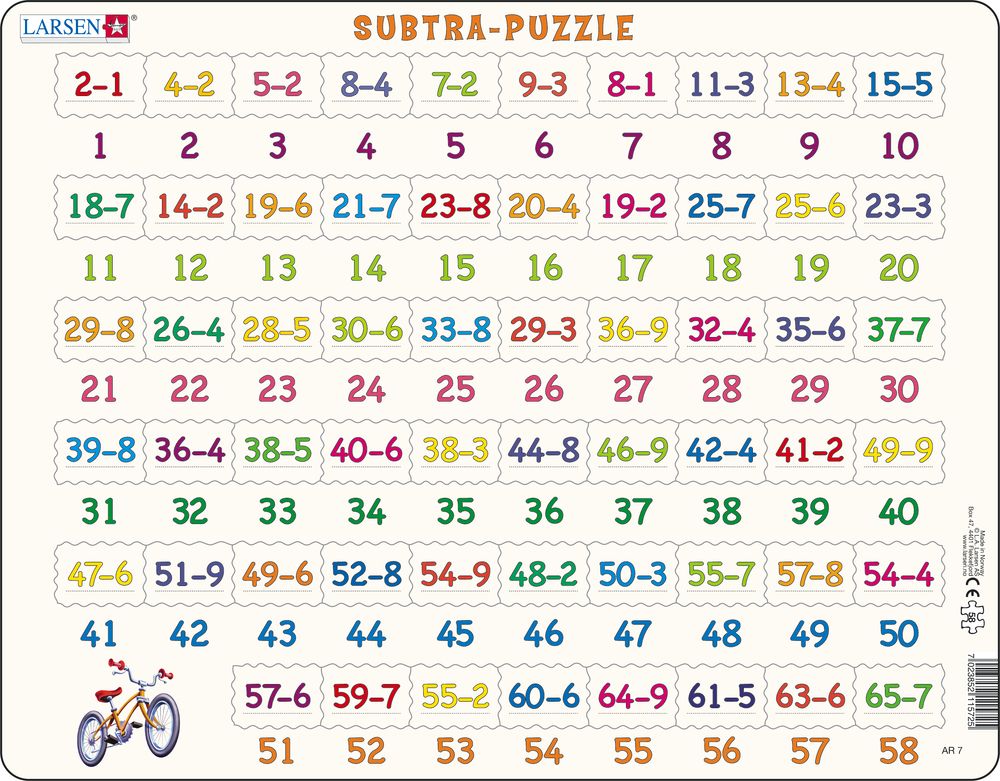 AR7 - Math Puzzle Subtraction from 1-65 (Neutral) AR7 - Math Puzzle Subtraction from 1-65 (Neutral)