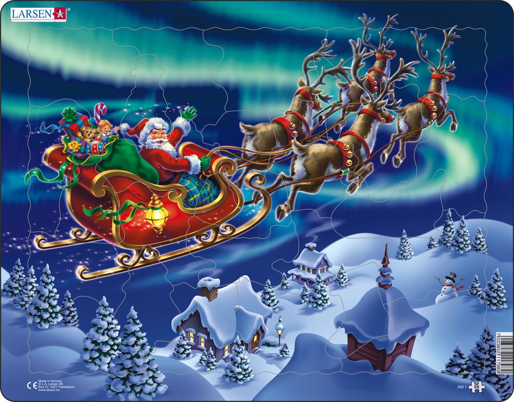 XM1 - Santa Claus and His Sleigh in Northern Lights (Neutral) XM1 - Santa Claus and His Sleigh in Northern Lights (Neutral)