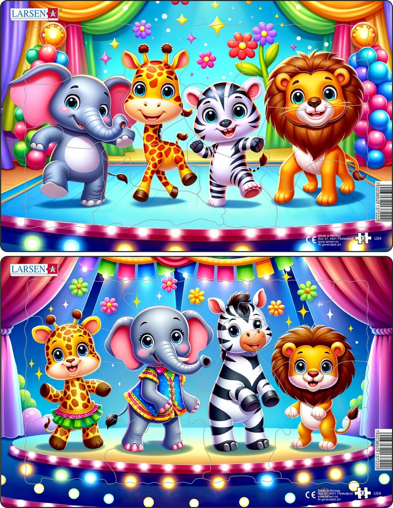 U24 - Søte dyr danser på scenen (Nøytralt)